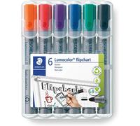 Marcadores De Pizarrón STAEDTLER 356 WP6 Lumocolor En Estuche De 6 Plumas