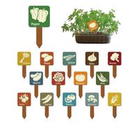 Marcadores de plantas, estacas de jardín en forma de T, juego de impermeables