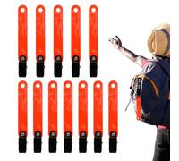 Marcadores de senderos reflectantes: pestañas de clip de 10,3 cm, sujetador de clip de metal con cinta reflectante de PVC, tiras de señalización de senderos impermeables con visibilidad brillante | Ma