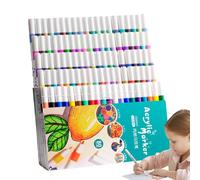 Marcadores de tela para niños, rotulador para niños | Bolígrafos de punta fina - Suministros de arte de colores, bolígrafo de secado rápido para manualidades impermeables para papel, cerámica, piedras