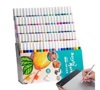 Marcadores de tela para niños, rotulador para niños - Pluma fina para pintura rupestre | Suministros de arte para manualidades, bolígrafo de colores impermeable de secado rápido para piedra, madera, c