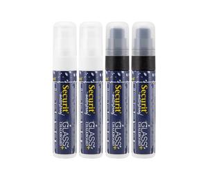 Marcadores de tiza grandes impermeables Securit SMA820-V4-BW, juego de 4, blanco y negro
