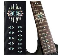 Marcadores de trastes adhesivos incrustados para guitarras, juego de marcadores de trastes con emblema 12 - ojo místico, F-289ME-G
