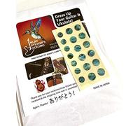 Marcadores de trastes adhesivos para guitarras y bajos, puntos personalizados, azul abulón