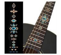 Marcadores de trastes para guitarras - Estilo nativo americano étnico patrón - natural, F-294NA-NA