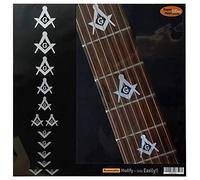 Marcadores de trastes para guitarras y bajo - Blink 182 (Tom Delonge) Masonic Squares & Brújulas, F-311SC-MT