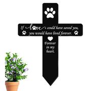 Marcadores de tumbas para mascotas gatos, lápidas de animales para perros, Cabeza de perro de estaca de acrílico Gadie, Decoración de jardín de recuerdo, de césped del cementerio, Se référer