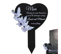 Marcadores de tumbas: Placas funerarias en Metal Resistente para cementerios, Platos Negros Impermeables Decoraciones de Cementerio de Recuerdo para Recuerdo para fallecidos, papá y mamá