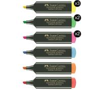 Marcadores Fluorescentes FABER-CASTELL Textliner 48, Pack x10 Surtidos
