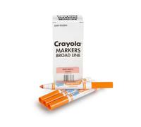 Marcadores lavables Crayola - Naranja (12 ct) Marcadores de lneas anchas para nios Marcadores a granel para aulas y maestros