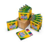 Marcadores lavables Crayola Ultra Clean (12 cajas) Marcadores a granel para ni os 10 marcadores de l nea ancha tiles escolares para ni os