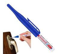 Marcadores metálicos de acero genéricos - Marcador de construcción de alcance profundo, bolígrafo de punta larga 32 mm, herramienta de marcado de precisión | Material decoración, baño, carpintería