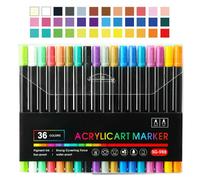 Marcadores para colorear - Lápices de doble cabezal, 24 36 colores Juego de papelería | Páginas para colorear duraderas, resaltador de dibujo artístico para vidrio de piedra, cerámica, madera, tela