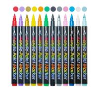 Marcadores para la piel: 12 bolígrafos de dibujo seguros para el cuerpo, trazos de tinta lavables, tatuajes removibles, kit creativo no tóxico, herramienta cosmética a base de agua, juego de bocetos t