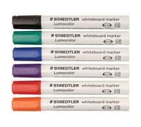 STAEDTLER 351WP6 - Marcador de pizarra blanca, 2 mm, 6 colores