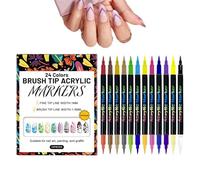 Marcadores para uñas, 12 piezas, equipo para decoración de uñas de doble punta | Rotuladores para diseño en, para principiantes, mujeres, niñas y amantes del bricolaje y el arte