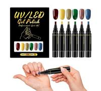 Marcadores para Uñas 6 Colores Punta Fina Para Dibujar
