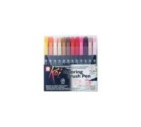Marcadores - SAKURA - Koi Coloring Brush - Paquete de 24 - Punta flexible - Colores surtidos