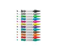 Marcadores - Talens - Ecoline - Set básico - 12 colores - Punta cónica y biselada