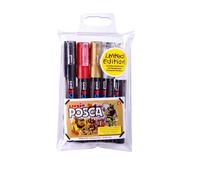 Marcadores Uni-Ball Posca PC-1M Colores Surtidos (Paquete De 5)