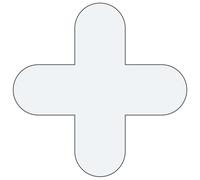 Marcajes de PVC para el suelo en forma de cruz, UE 10 unid.