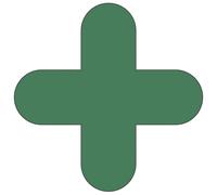 Marcajes de PVC para el suelo en forma de cruz, UE 10 unid.