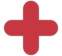 Marcajes de PVC para el suelo en forma de cruz, UE 50 unid.