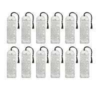 Marcap ginas Dicksons Los 10 Mandamientos de cartulina texturizada blanca de 6 x 2 con borla (paquete de 12)