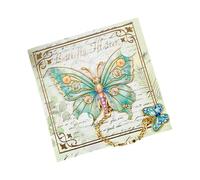 Marcapáginas artísticos de mariposa de metal con colgante de cadena, ayuda de lectura para amantes de los libros, escritores, cumpleaños, Navidad, mariposa