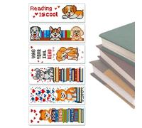 Marcapáginas Bordado,6 Señaladores De Páginas Con Estampado De Perro | Marcapáginas Estéticos Con Instrucciones,Para Principiantes, Amantes De Libros, Niños, Escuela, Estudio, Agenda,