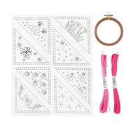 Marcapáginas bordados, diseño de primavera y verano para manualidades y diseños, marcadores de marcapáginas para pintura al agua, marcador lateral de fieltro hecho a mano para leer y ganchillo para