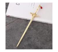 Marcapáginas con diseño de espadas antiguas, estilo chino, tocado de espada antigua, gota de agua, palitos para el pelo, joyería para el pelo (02)