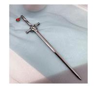 Marcapáginas con diseño de espadas antiguas, estilo chino, tocado de espada antigua, gota de agua, palitos para el pelo, joyería para el pelo (07)