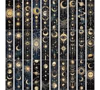 Marcapáginas con diseño de galaxia y espacio para mujeres y hombres, 30 piezas, accesorios de libros con temática cósmica (Mysterious 397)