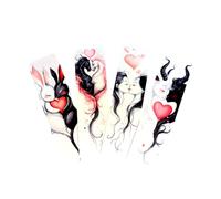 Marcapáginas con temática de amor, bonitos diseños de corazones y lazos, marcapáginas de cartulina para lectores, regalos y diarios (4 corazones de amor en blanco 2)