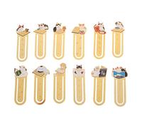 Marcapáginas Creativo Kawaii De dibujos animados Gato Metal Marcador Escuela Suministros De Oficina Regalos Para Estudiantes Regalos Mejor Regalo Para Estudiar Buen ServicioTratamiento Ingenioso