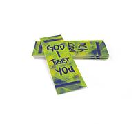 Marcapáginas cristiano para niños, «God I Trust You» | Proverbios 3:5 | Paquete de 25