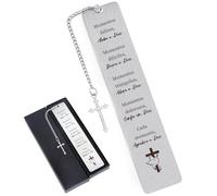 Marcapáginas cristianos españoles de metal - Marcapáginas con versículo bíblico Shejdgart inspiradores regalos de oración para hispanos, regalos religiosos bíblicos para mujeres, regalos cristianos de