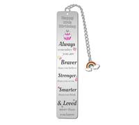 Marcapáginas de 10º cumpleaños para niñas y niños, marcadores inspiradores de acero inoxidable, regalos para amantes de la lectura, regalo de cumpleaños de 10 años, accesorios para lectores de gusanos