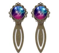 Marcapáginas de 2 piezas de astrología galaxia mística del espacio exterior, marcadores de libros de estilo vintage para amantes de los libros, escritores, lectores, profesores, regalos de cumpleaños