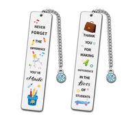 Marcapáginas De Acero Inoxidable Con Cadena Marcapáginas Metal Accesorio Lectura Para Amantes Los Libros Escritor Lector Biblioteca Diario Regalo 2 Uds.