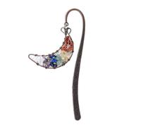 Marcapáginas de aleación artística con colgante de corazón de luna textura delicada de aleación perfecta para entusiastas literarios Luna y árbol marcapáginas