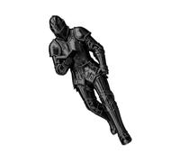 Marcapáginas de caballero medieval, Black Knight | Diseño de caballero medieval impreso en 3D, llega completamente ensamblado, expositor de almacenamiento de