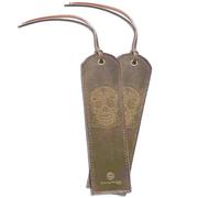 Marcapáginas de cuero hecho a mano con diseño de corazón de calavera de azúcar, 2 marcadores de libro de cuero genuino para leer, marcadores únicos para hombres, mujeres y niñas, regalos góticos para