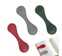Marcapáginas de cuero para libros - 3 piezas para hacer páginas - Clips magnéticos de doble cara para marcapáginas | para estudiantes, profesores, hombres, mujeres, club, estudio bíblico, cumpleaños
