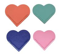 Marcapáginas de cuero PU Marcador lateral en forma de corazón Marcador creativo Esquina lateral Biblia para leer Marcador de esquina en forma de corazón Lecturas de cuero PU