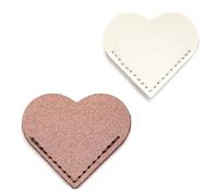 Marcapáginas de cuero PU Marcador lateral en forma de corazón Marcador creativo Esquina lateral Biblia para leer Marcador de esquina en forma de corazón Lecturas de cuero PU
