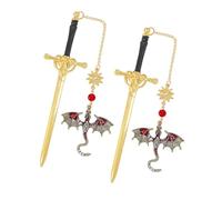 Marcapáginas De Dragón Fantasía Marcadores Libros Creativos Marcadores Página Espadas Para Estudiantes Profesores Marcador Página Espadas Lectura Metal 2 Uds.