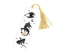 Marcapáginas de dragón, marcapáginas de 4 alas de 5.98 pulgadas, patrón acrílico de doble cara, marcadores creativos, geniales con , pequeños marcadores para libros para adultos y niños