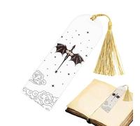 Marcapáginas de dragón, marcapáginas de 4 alas de 5.98 pulgadas, patrón acrílico de doble cara, marcadores creativos, geniales con , pequeños marcadores para libros para adultos y niños